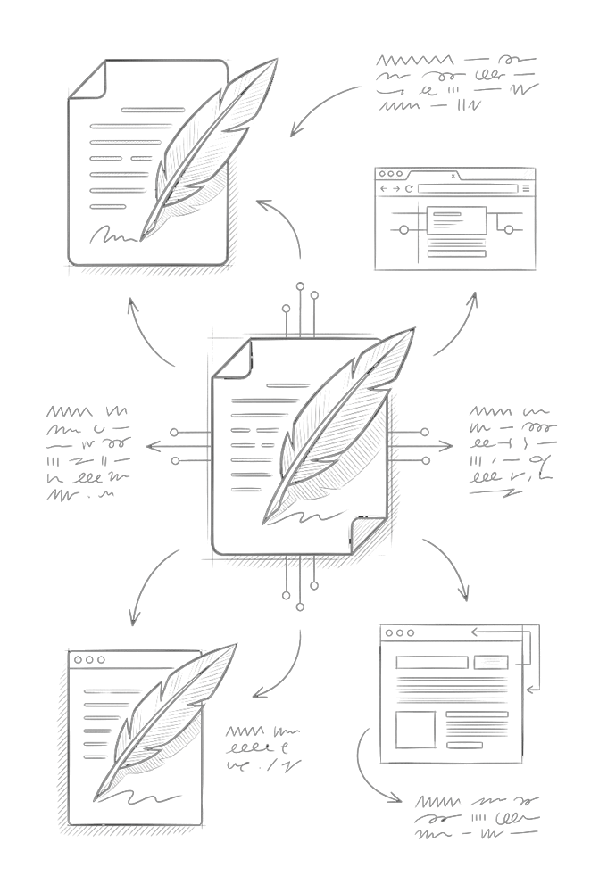 Illustration Réseaux & contenu